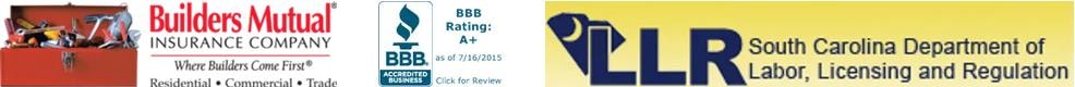 Builders Mutual Insurance Company, BBB A+ Rating, South Carolina Department of Labor Licensing and Regulation